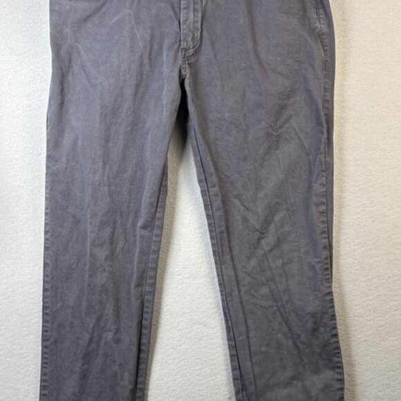 Calvin‎ Klein Chino Pants Men's Size 34x30 Gray Canvas Flat Front Office Wear - Picture 1 of 11